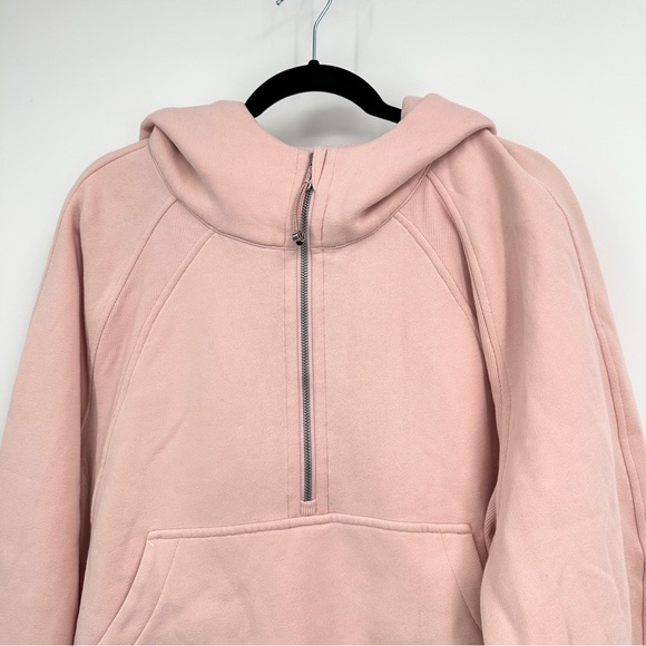 Lululemon Scuba Oversized 1/2 Zip Hoodie Sweatshirt Pink Mist Women XL XXL - Picture 5 of 8